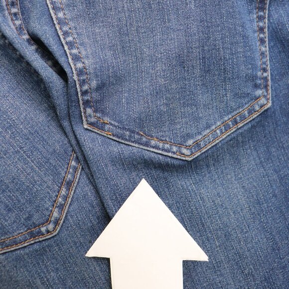 Madewell 10" High-Rise Skinny Jeans Raw Cut Hem Stretch Denim Mid Wash Blue 24 - Picture 11 of 12